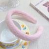 Diadema de oso de fresa para mujer Nueva 2023 diadema color pitaya diadema de felpa banda para el cabello para lavado de cara banda para el cabello de presión