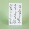 Pegatinas de Tatuaje Florales Inspiradoras Transfronterizas en Inglés Impermeables y de Larga Duración para el Brazo Fáciles de Quitar Pegatinas de Tatuaje Geniales y Personalizadas
