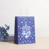 Sacola de Papel Kraft Brilhante para Presente Transfronteiriço da Amazon Sacola Tote Festiva Sacola para Embalagem de Presente de Festa