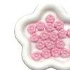 Serie de Colores Crema UV Acrílicos Color Sólido Flores Pequeñas Lindo Hecho a Mano DIY Cadena para Teléfono Colgante Materiales para Abalorios Accesorios