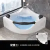 Bañera Triangular en Forma de Abanico Masaje Surf Hogar Calefacción de Temperatura Constante Bañera Doble para Villa Acrílico