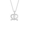 Colar Twist Love em Prata de Lei S925 Feminino Nó de Água Alcalina Colar Pão Fashionável Versátil Celebridade da Internet Mesmo Estilo