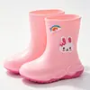 Dopamina Estilo Multi-Desenho Em Estoque Meio da Panturrilha Crianças Grandes Crianças do Ensino Fundamental Galochas Botas de Água Antiderrapante Leve Dropshipping