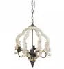 Luminária Pendente Vintage Rústica Estilo Country Americano Estilo Francês de Madeira Maciça Transfronteiriça para Sala de Estar, Sala de Jantar, Quarto, Corredor e Iluminação de Hóspedes