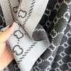 Bufanda Cálida de Doble Cara con Letras de Lujo Ligero para Otoño e Invierno para Mujer, Chal de Cachemir Sintético de Alta Calidad, Bufanda Gruesa Nueva para el Cuello 2025