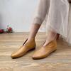 Botines Retro de Suela Blanda Otoño 2026 Sin Cordones Puntiagudos Minimalistas Planos Versátiles Antideslizantes Cortos