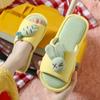 Pantuflas de Felpa de Algodón con Pelo de Conejo de Zanahoria para Mujer, Lino Invierno Uso en Casa Interior, Pantuflas Engrosadas Otoño e Invierno para Hombre