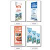 Banner Roll-Up Aço Plástico 80*200 Display Rack Prateleira Widescreen Exterior Portátil Publicidade Liga de Alumínio Telescópico