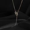 Collar Geométrico de una Palabra para Mujer Nuevo 2025 Diseño Nicho de Alta Gama Lujo Ligero Colgante Versátil Clavícula Venta al por Mayor