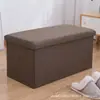 Taburete de Almacenamiento Taburete de Almacenamiento para Sentarse Taburete Rectangular para Cambiarse los Zapatos Otomana Taburete de Sofá Pequeño Silla Doméstica Caja de Almacenamiento Plegable
