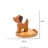 Suporte de Telefone Criativo em Madeira com Formato de Animal, Artesanato em Madeira, Decoração de Mesa, Suporte Preguiçoso para Celular para Uso Doméstico