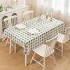 Estilo japonês Home toalha de mesa Ins toalha de mesa anti-escaldamento impermeável à prova de óleo lavável PVC xadrez mesa de centro tapete de mesa dormitório toalha de mesa