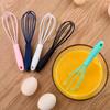 Batidor de Huevos de Silicona Mini para Niños de 6 Pulgadas Batidora Manual de Crema para Huevos Herramienta de Cocina para Hornear Color