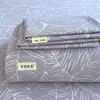 100% Algodón Puro Algodón Grueso Sábana Individual, Funda de Edredón Individual para Primavera/Verano, Funda de Almohada, Cubre Cama Engrosado, Juego de Tres Piezas, Sábana Ajustable 4