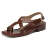 Sandalias de Tira Casual con Tacón de Cuña para Mujer 2024 Nuevo Verano Ropa de Exterior Moda y Versátil con Falda Ropa de Exterior de Hada Fresca