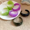 Pulseira Geométrica de Acrílico Degradê Estilo Europeu e Americano Transfronteiriça com Design Único, Pulseira de Nicho com Toque de Luxo Leve e de Alta Qualidade, Joia Feminina Versátil
