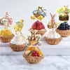 Nueva Decoración de Pascua Inserto para Pastel Conejo Fiesta de Vacaciones de Pascua Decoración de Pastel Enchufe
