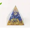 Pirâmide de Cristal Natural 5cm Pedras Britadas Cola Pirâmide Decoração para Casa e Escritório Enfeites