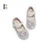 Zapatos de Princesa con Flores de Pedrería para Niñas Primavera 2026 Modernos de Suela Baja para Actuación Infantil Zapatos de Piel con Cristal