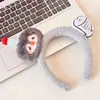 Diadema Linda Bola de Pelo Cabeza de Pingüino Pequeño para Mujeres Dulce Dibujo Animado Mascarilla para Lavado de Cara Accesorios para el Cabello de Pez Pequeño Tocado para Mujeres