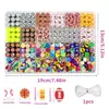 Venta Caliente de Amazon Caja de Juego de Cuentas de Cerámica Suave de 800 Piezas 24 Compartimentos Accesorios para Pulseras y Collares de Niños Material para Manualidades