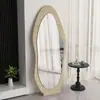Espejo de Cuerpo Entero Retro Espejo de Piso para Vestir Hogar Dormitorio Sensación de Alta Gama Espejo de Cuerpo Entero Montado en Pared Espejo 3D de Celebridad de Internet