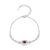 Pulsera de plata de ley S925 con piedras naturales para mujer, de lujo, ligera, sin color, exquisita, de alta gama, con diseño de pequeños libros rojos.
