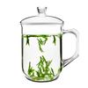 Taza de Té Transparente Taza de Té Grande Taza de Vidrio Taza para Beber Doméstica con Asa y Tapa Oficina Creativa