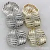 Botão de metal de alta qualidade quadrado imitação de tricô listrado borda de diamante outono e inverno fivela de casaco casaco de suéter vestido estilo moda