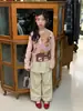Ropa Infantil Floral y Xun Pantalones de Pierna Ancha para Niñas Primavera 2026 Estilo Coreano Holgados con Caída Pantalones Casuales Versátiles Elegantes Pantalones Falda