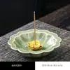 Soporte de incienso estilo chino para cuatro estaciones, para el hogar, interior, ceremonia del té, aleación, loto, hilo, quemador de incienso, cerámica, creativo, quemador de aromaterapia, adornos