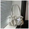 Bolsa Tote Casual da Moda Grande Capacidade Textura Simples Novo 2026 Pingente Fresco Personalizada Tendência de Ombro Único
