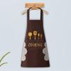 Delantal para Limpiar Manos con Cuchillo y Tenedor Personalizado Impermeable y a Prueba de Aceite Engrosado y Acolchado con Tirantes Publicitario Logotipo Impreso Cocina Cafetería