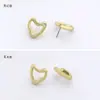 Nuevos Pendientes de Plástico ABS en Forma de Corazón Estilo Europeo y Americano, Pendientes Retro Simples con Diseño Exquisito y Compacto, Accesorios para Orejas de Lujo Ligero