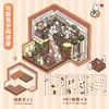 Pegatina de paisaje grande 3D tridimensional cabaña escena en miniatura colección este tamaño grande estilo chino hecho a mano DIY pegatina