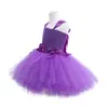 Comercio electrónico transfronterizo suministro Princesa nailon morado Mujer Ropa europea y americana hecha a mano falda de cancan ropa de ballet falda tutú