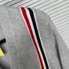 Cardigan de Punto de Marca de Moda de Alta Calidad Directo de Fábrica Tb con Bloques de Color Contrastantes, Cuello en V y Botones para Hombre y Mujer, para Usar en Primavera y Otoño