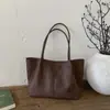Nova Bolsa Tote Grande de Camurça para Outono, Versão Coreana 2025, Bolsa de Ombro Casual Simples Ins Feminina