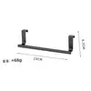 Estante retráctil de acero inoxidable para cocina transfronterizo, sin taladro, estable, ajustable, de una sola barra, para colgar paños en la puerta del gabinete