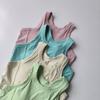 Sujetador Deportivo para Mujer de Hilo Fino con Copas para Correr, Fitness, Ropa Deportiva de Secado Rápido, Sujetador de Yoga, Chaleco Deportivo Transpirable con Almohadillas Fijas en el Pecho