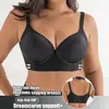 Processamento PersonalizadoSutiã sem costura plus size estilo europeu e americano transfronteiriço com múltiplos colchetes, push-up e respirável, roupa íntima feminina plus size
