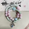 Fabricantes fornecem pulseira de cerâmica de liga novo estilo chinês feito à mão versátil estilo nacional pulseira de cerâmica de círculo duplo estilo étnico minoritário
