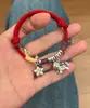 Año del Caballo Buena Suerte Fortuna Caballo Cuentas Hilo Rojo Hecho a Mano Pulsera de Pareja para Mujer Diseño de Lujo Ligero Joyería de Mano Venta al por Mayor