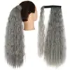 Peluca de Cola de Caballo Sintética Personalizada para Amazon, Estilo Europeo y Americano Fibra Sintética Cabello Largo Naturalmente Rizado Cola de Caballo Sintética