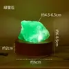 Lámpara de noche de piedra cruda de cristal natural transfronteriza, morado, amarillo, rosa, piedra difusora de aroma de cristal, lámpara de mesa con enchufe USB, luz ambiental al por mayor