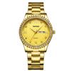 Reloj Seno Chenno Gold para Hombre con Esfera Incrustada de Diamantes, Movimiento de Doble Calendario, Esfera Grande, Disponible para Dropshipping