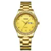 SENO chennuo reloj de oro para hombre moda Esfera de diamantes manecilla luminosa doble calendario movimiento