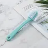 Cepillo de Zapatos de Cinco Caras para Limpiar Sin Rincones Muertos, Cepillo Circular de Plástico para Limpieza de Zapatos de Baño de Hogar con Cerdas Duras de Doble Cara