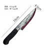 Cuchillo de Juguete Prop de Halloween, Cuchillo Curvo Realista, Cuchillo de Cocina Manchado de Sangre, Machete, Hacha, Motosierra, Cuchillo Afilado Moldeado por Soplado, Daga para Disfraz