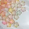 Flor de Cinco Pétalos con Borde Dorado de Acrílico de 18 mm Flor Hecha a Mano DIY Pasador de Flor para el Cabello Materiales para Colgante Pulsera Estilo Vintage